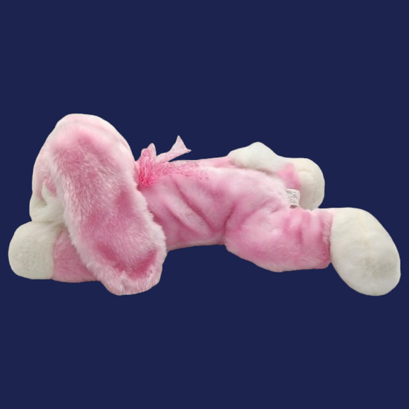 Easter Bunny Rabbit 19" Pink Floppy Reclined Stuffed Vintage Plush Best Made Toy - Picture 4 of 12